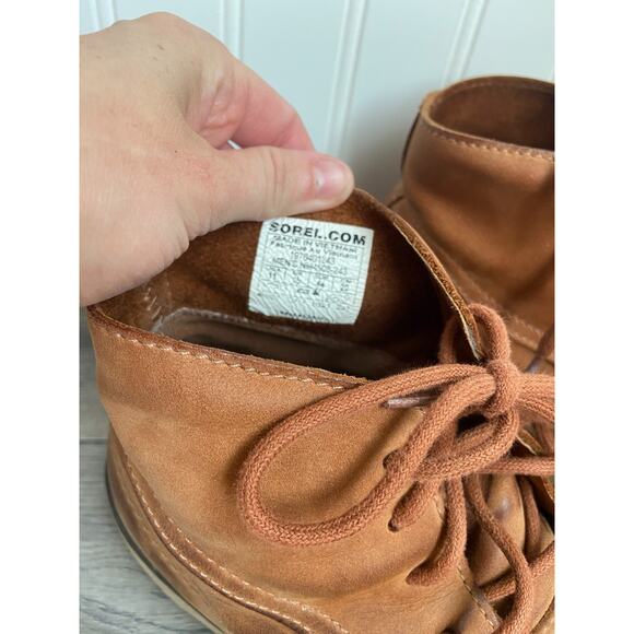 Sorel Kezar Moc Toe Boots Men’s 11 Brown Leather Lace Up Ankle Outdoor Comfort - Picture 3 of 7
